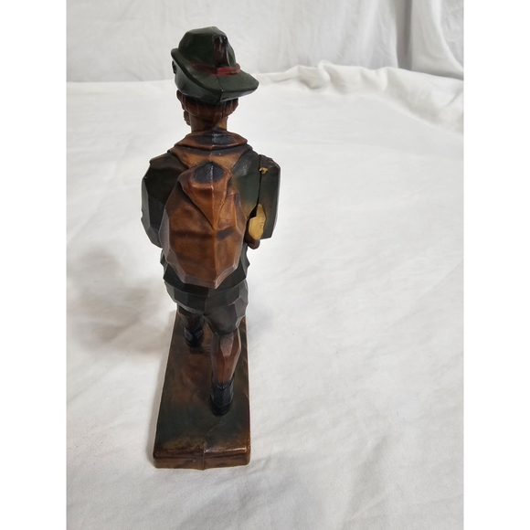 Vintage Wood-Carved Hunter Figurine - Picture 3 of 7